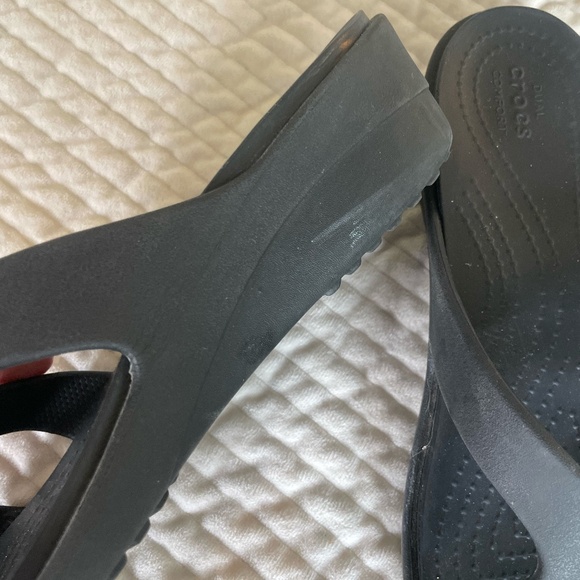 WOMENS DUAL CROC COMFORT WEDGE HEEL SHOES SIZE 9 - Picture 6 of 6